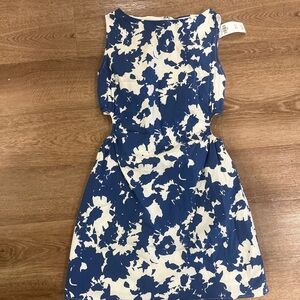 Abercrombie Blue and White Cutout Dress